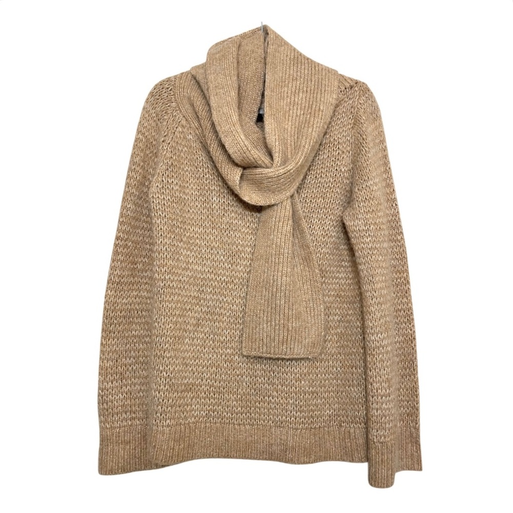 J. Crew pullover sweater with a matching scarf detail S